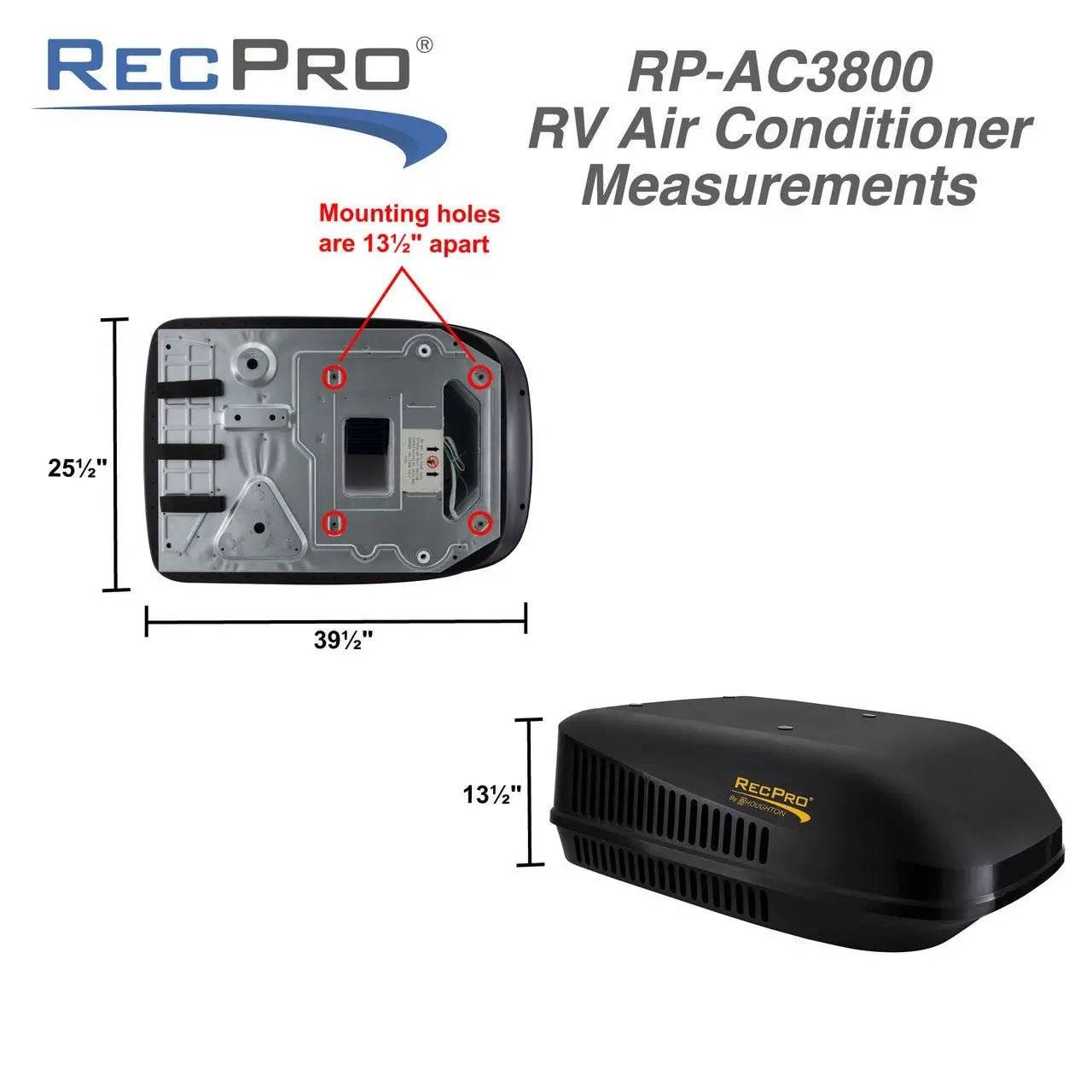 RecPro RV Air Conditioner : 15K Quiet - Owl Outdoor