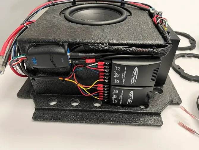 Beatbox Blackbird Stereo Upgrade components and wiring for Winnebago Revel.