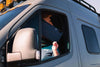 Multi Axis Sun Visor installed in a Sprinter van.