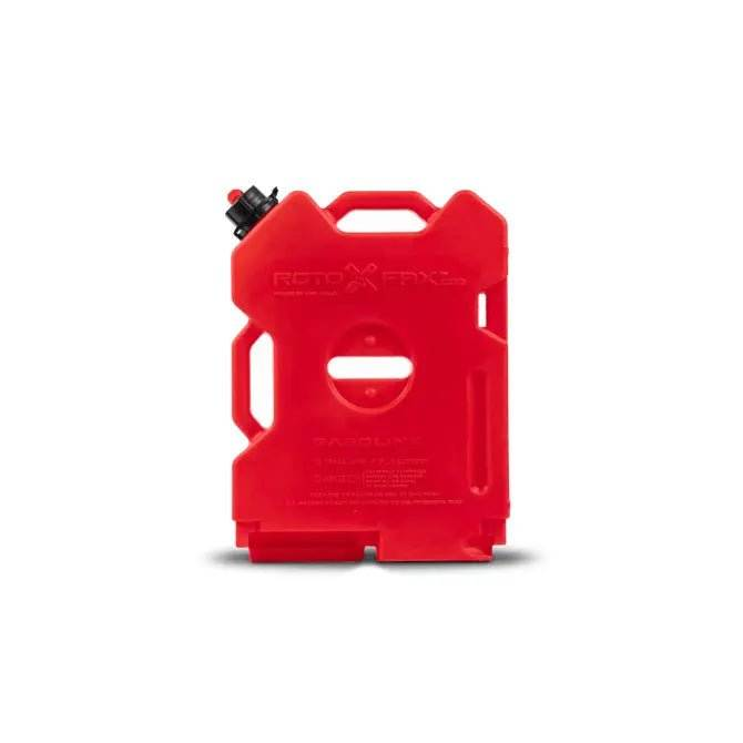 Red Rotopax 2-gallon fuel container
