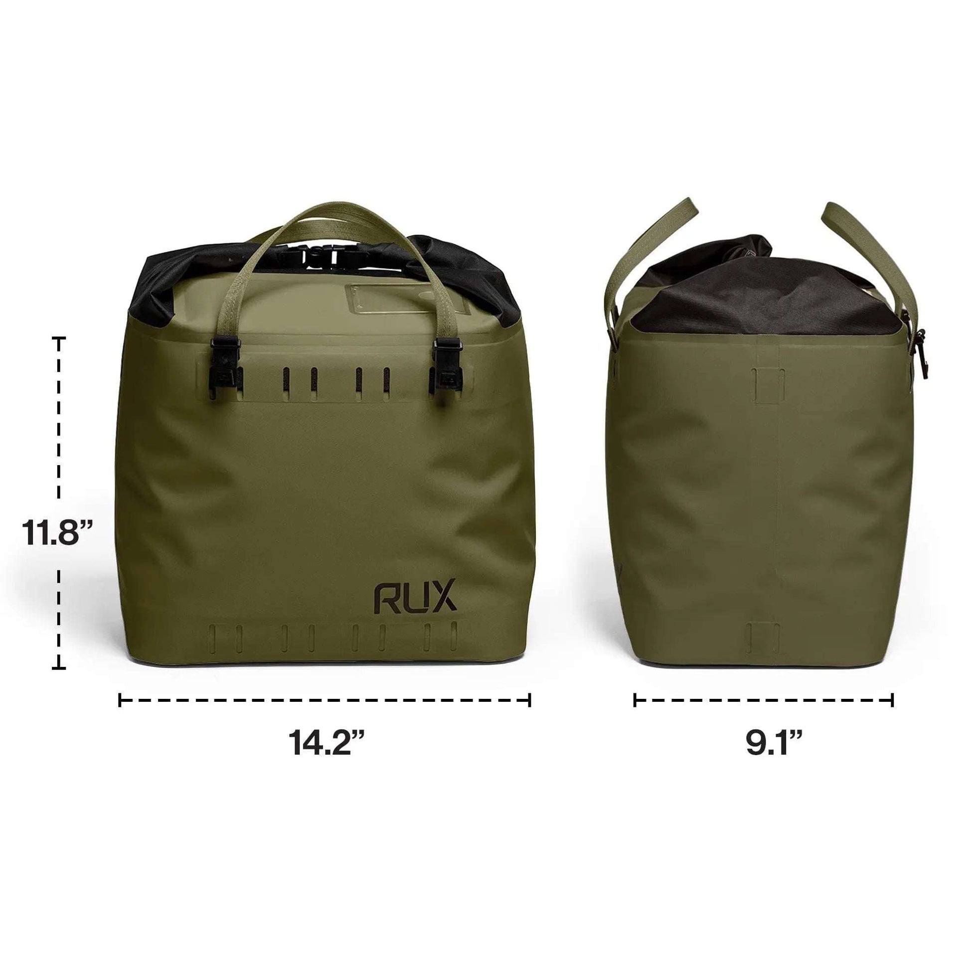25L Soft Cooler Bag with durable design and compact dimensions, perfect for adventure and off-grid living.
