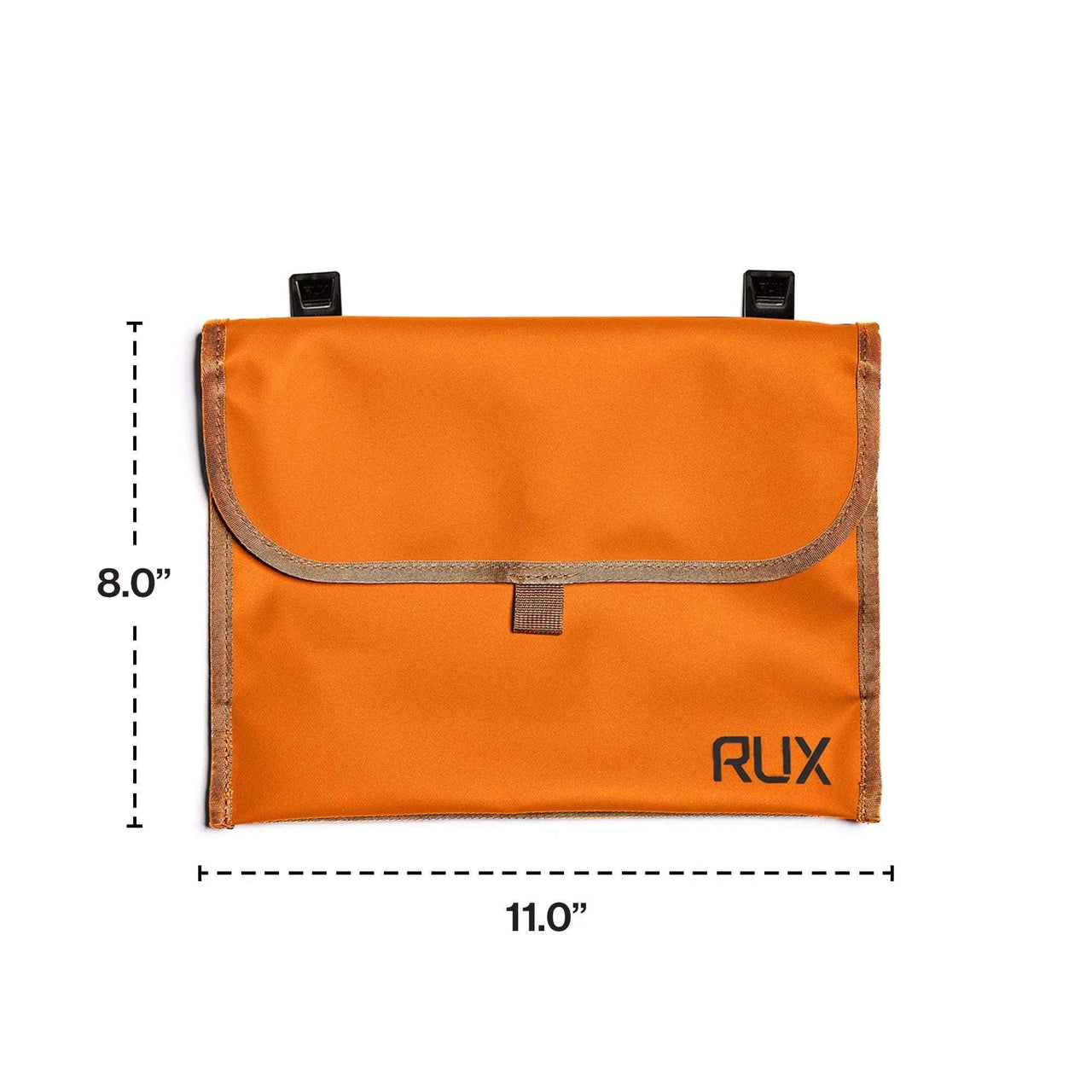 3L Pocket Modular Utility Pouch in orange designed for gear box and tote, measuring 8x11 inches.