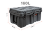 160L Rugged Case heavy-duty storage box with lockable latches and waterproof seal for outdoor gear and truck bed use