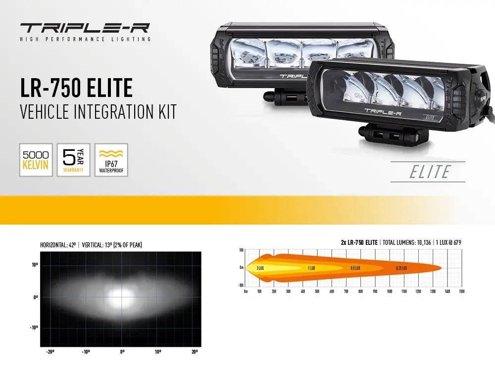 Grille Light Kit for Sprinter showcasing LR-750 Elite light bars with waterproof feature.