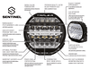 Triple-R LED driving light: Triple R Sentinel 9" Elite - Owl Outdoor
