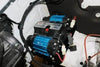 Air Compressor mount for 2019+ Sprinter under hood installation with ARB Twin Compressor, showcasing robust steel construction and powder-coated finish.