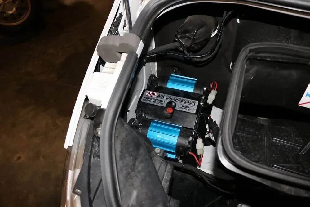 Air Compressor mount for 2019+ Sprinter under hood installation.