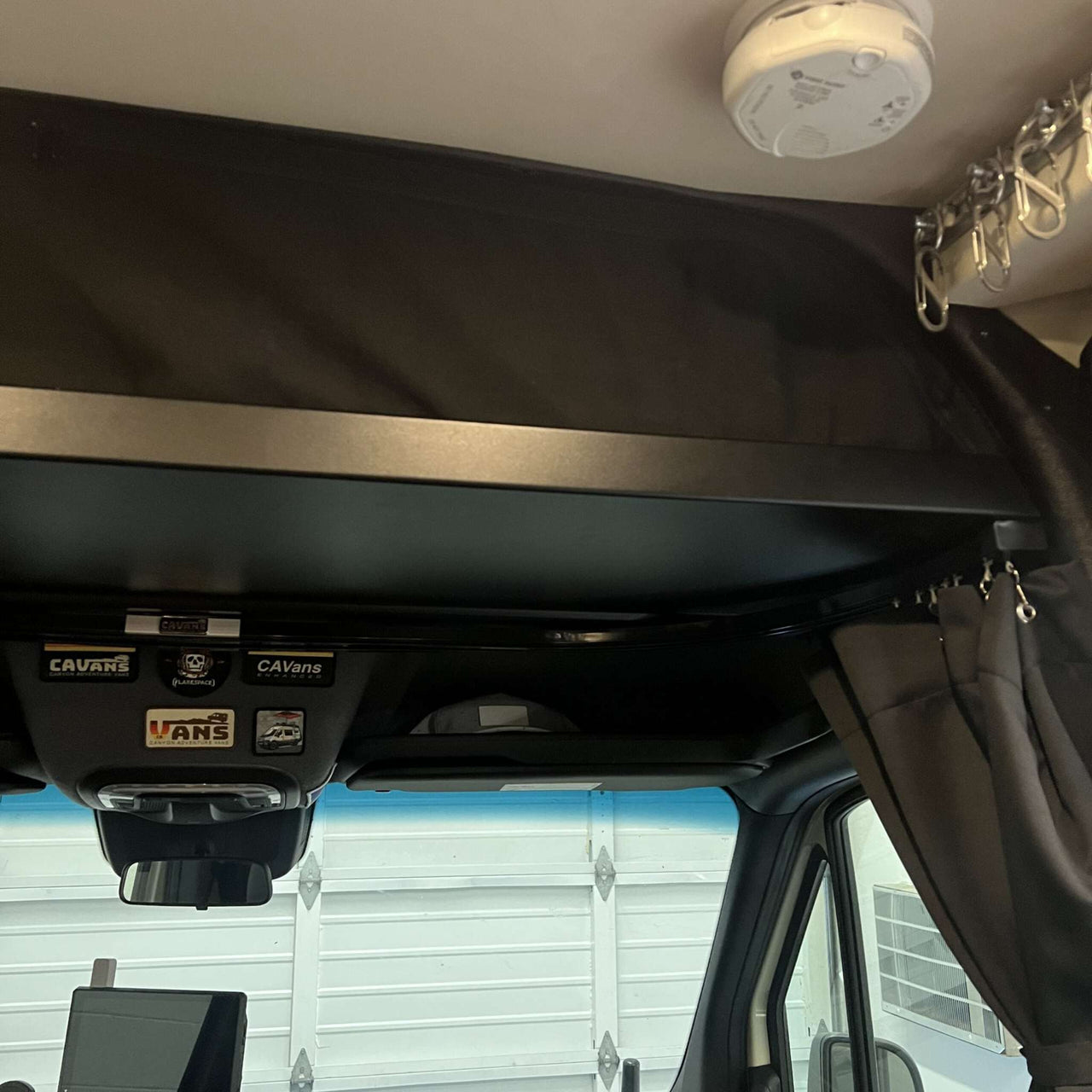 Van Wife Components 2019+ Sprinter Headliner Shelf No Curtain Rod - Owl Outdoor