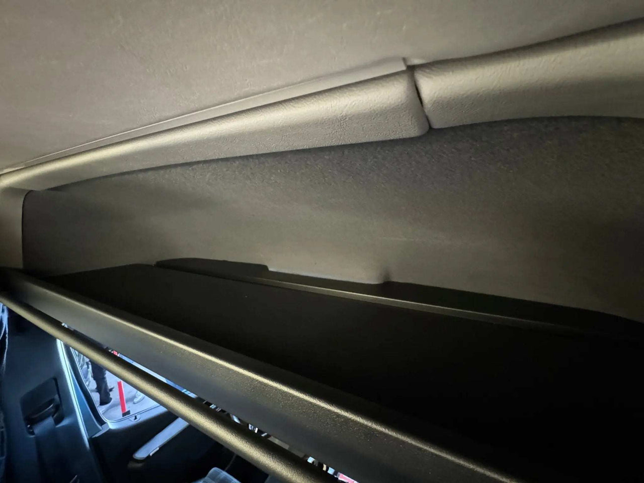 Van Wife Components 2019+ Sprinter Headliner Shelf with Curtain Rod - Owl Outdoor