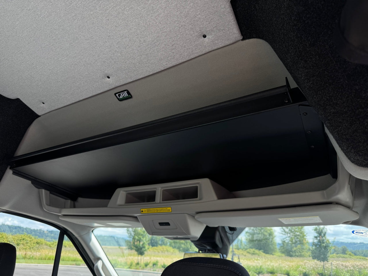 Van Wife Components Transit Headliner Shelf with Curtain Rod - Owl Outdoor
