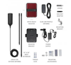 Drive Reach OTR Mobile Signal Booster Kit with antennas, brackets, and accessories for enhanced connectivity.