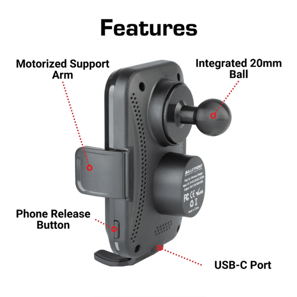 Wireless Phone Charger with Magnetic Cradle [Bulletpoint] - Owl Vans