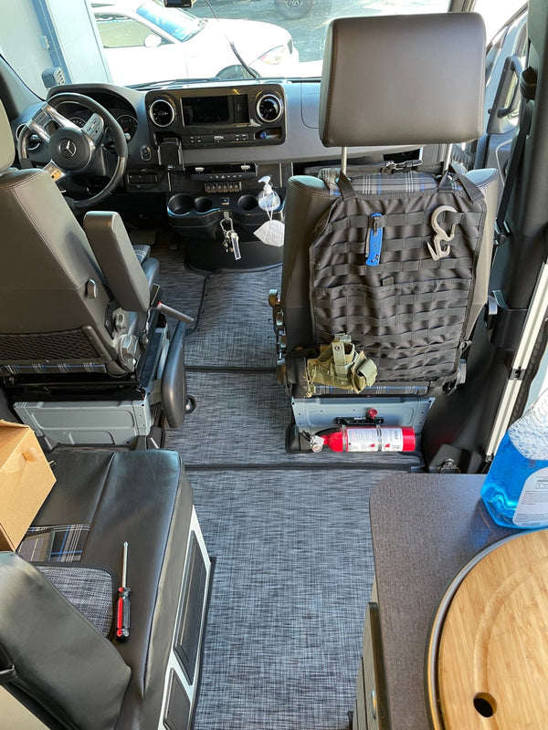 Interior Carpet Floor Mat System for 2019 Revel [Gray] Front + Living [A+B] (Overstock Sale) - Owl Vans