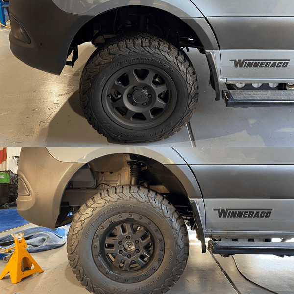 Van Compass Large Tire Fender Relocation Kit for 2020 Revel (2019+ Sprinter VS30) - Owl Vans